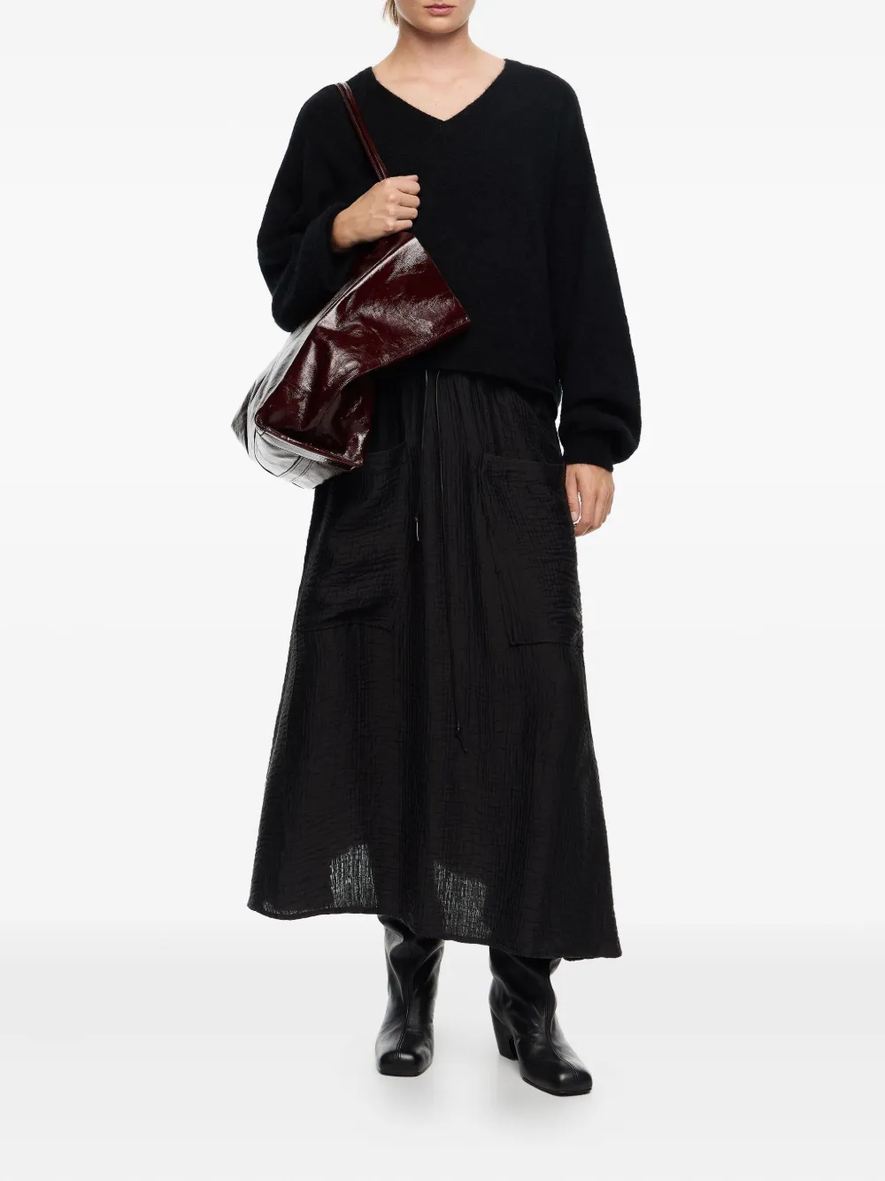 

Юбка с накладными карманами и кулиской Bimba y Lola, черный