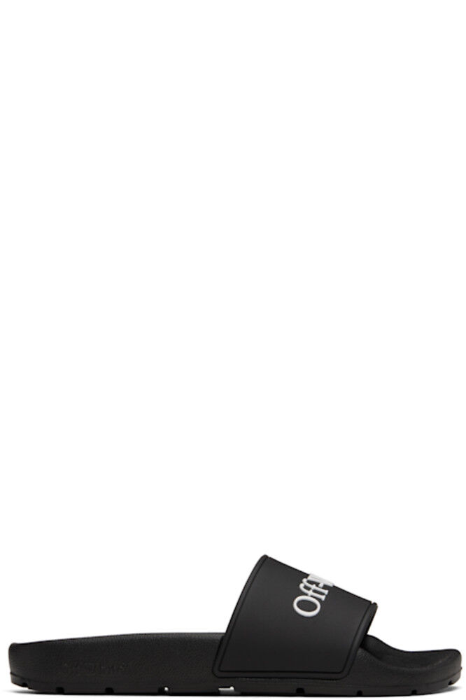 Черные книжные шлепанцы для бассейна Off-White