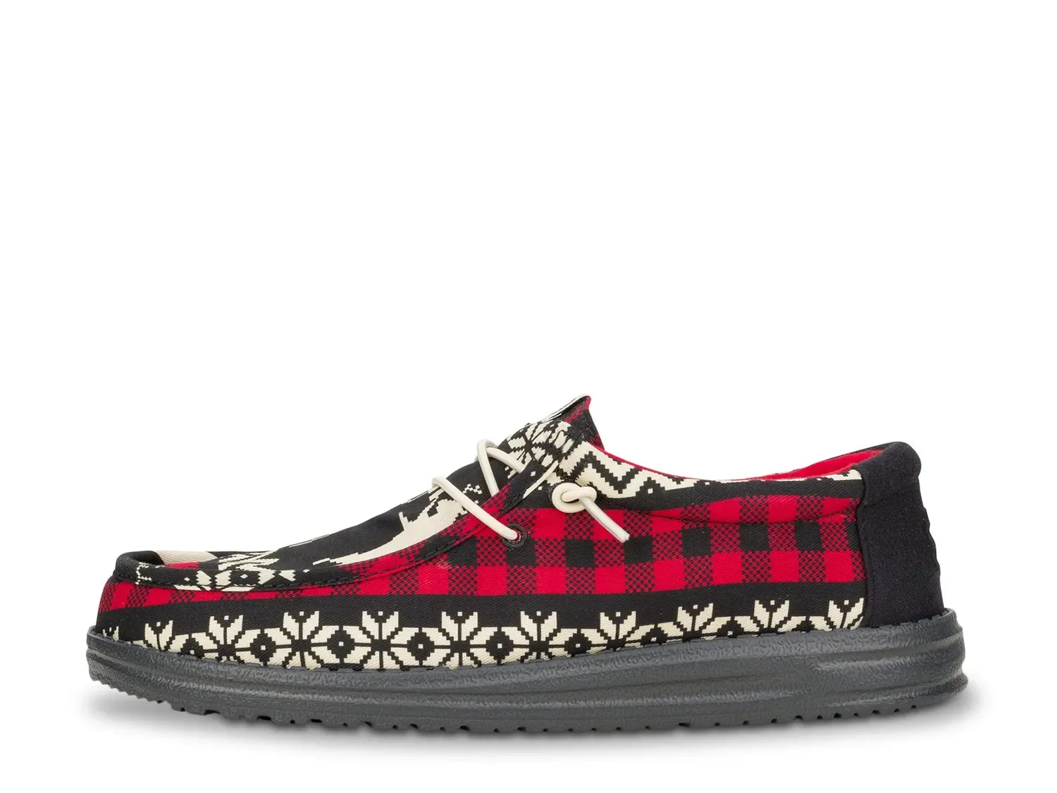 Кроссовки HEYDUDE Wally Holiday Cheers Slip-On — мужские, черные — фото 3