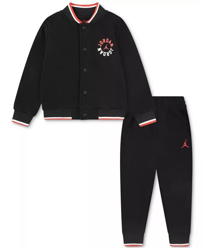 

Куртка-бомбер Jumpman PE и спортивные брюки для маленьких мальчиков, комплект из 2 предметов Jordan, черный