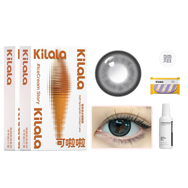 

Kilala Контактные линзы Ice Cream Story, одноразовые, на полгода, 1 шт *2, в комплекте с коробкой и раствором для ухода