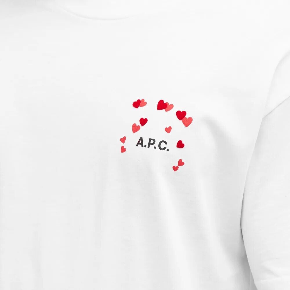 

A.P.C. Футболка с логотипом «валентинка», белый
