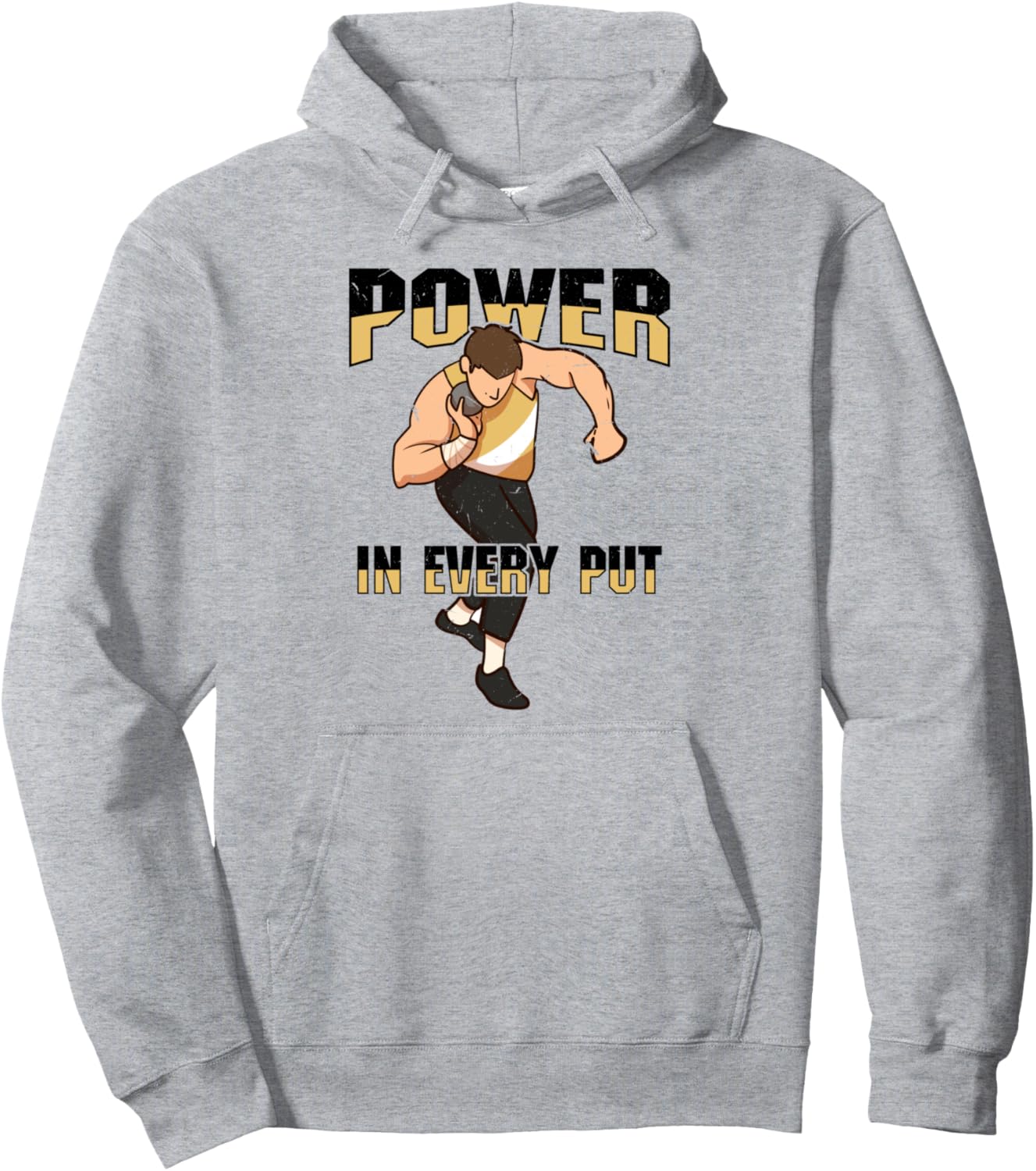 

Легкая атлетика, метание ядра, метание пушки, толстовка с капюшоном Shot Put Gifts, серый