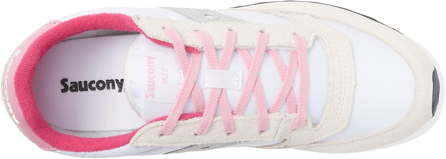 Детские кроссовки Saucony с альтернативной застежкой, белый/розовый — фото 3