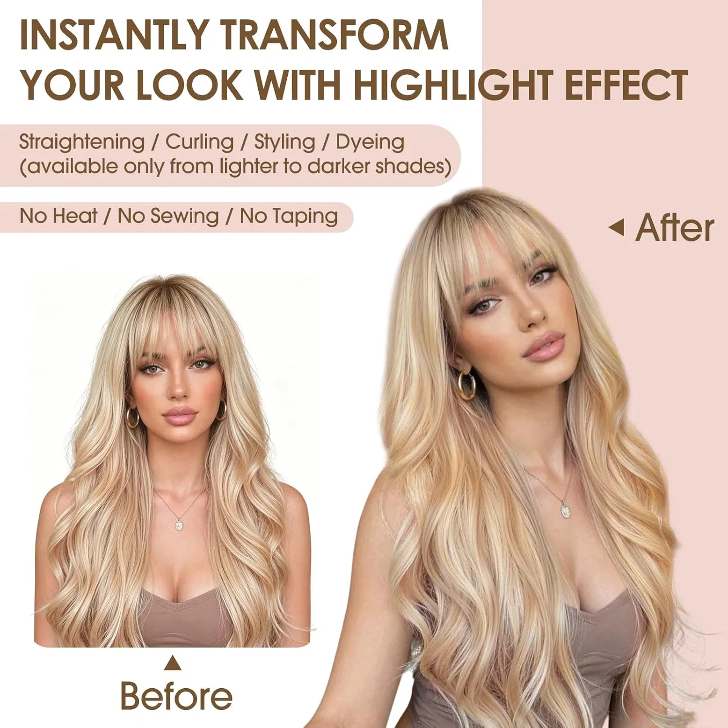 Накладные пряди TESS на заколках из натуральных волос Remy, 25 см Tess, 18Rp613R# Golden Blonde/Light Blonde — фото 2