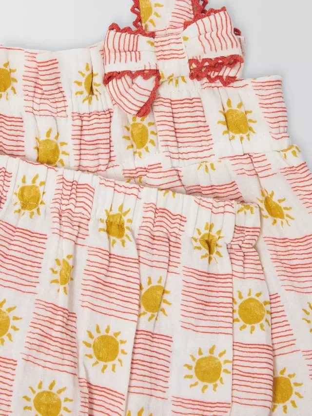 Комплект Baby Sunshine: платье и трусики, красная клетка John Lewis — фото 3