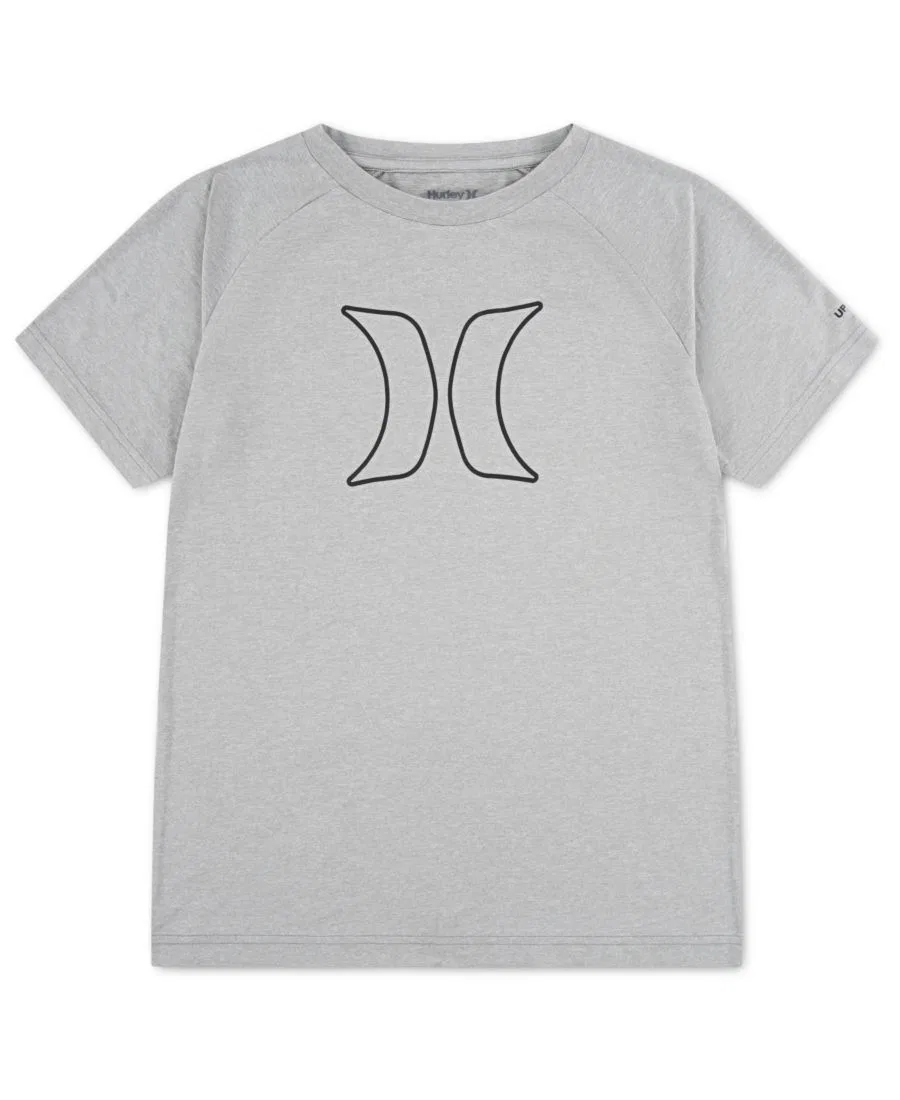 Детская футболка для плавания с логотипом Icon Logo (8-18 лет) Hurley, серый — фото 4