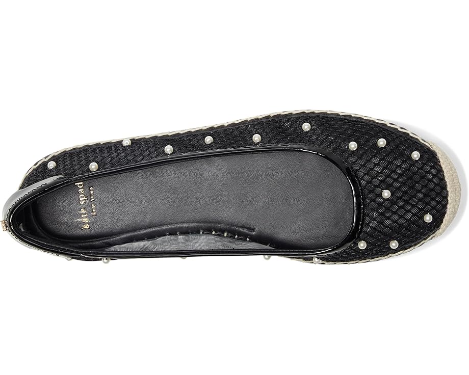 Балетки Kate Spade New York Pearl Fishnet Espadrille Ballet Flat, черный — фото 2
