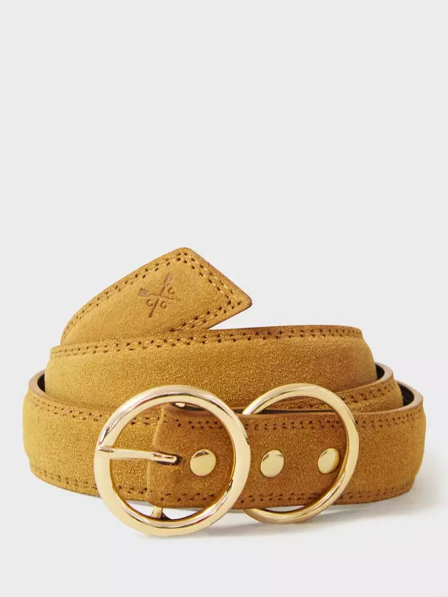 

Ремень Crew Clothing Double Buckle Suede, цвет tan