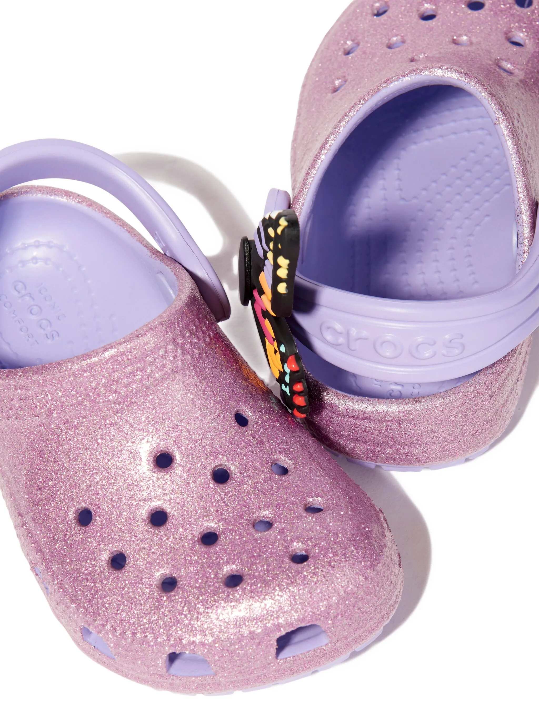 Сандалии с блестками Crocs Kids, розовый — фото 4