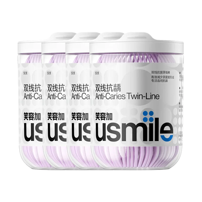 Набор для чистки межзубных промежутков Little Seahorse Dual Line Fresh Anti Cavity Usmile, 6-Piece Set — фото 4