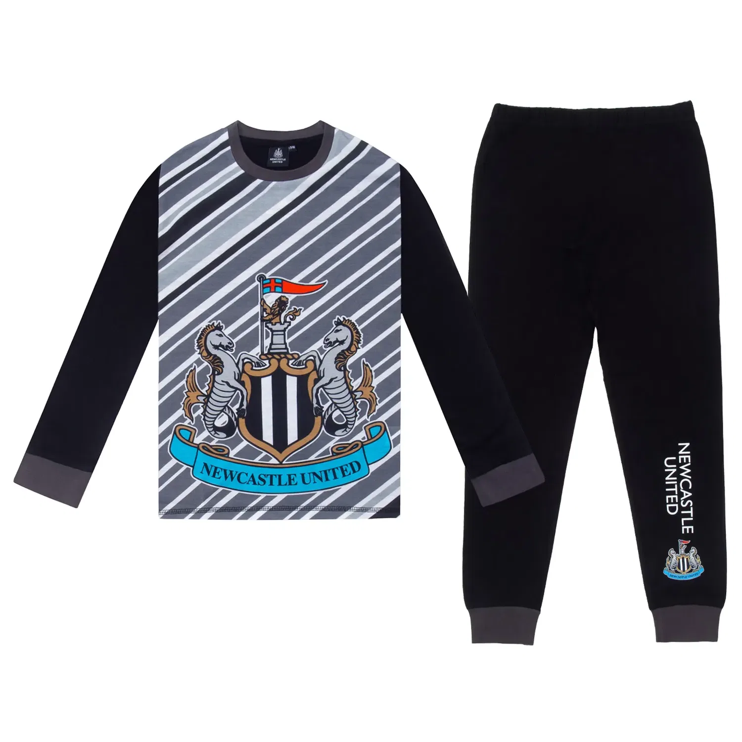 Детская пижама Newcastle United FC с принтом, черный