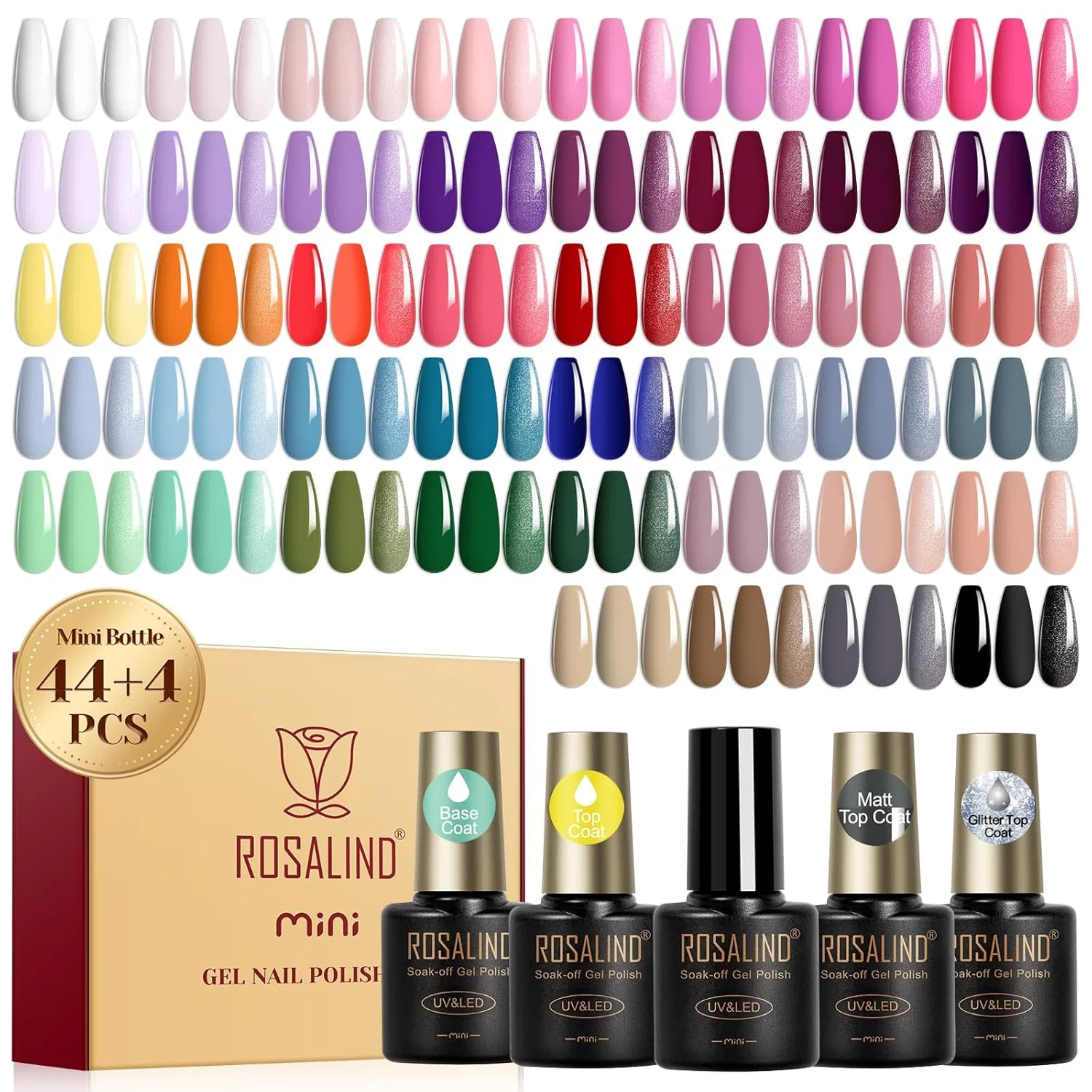 Набор УФ-гель-лаков для ногтей из 48 предметов от ROSALIND Rosalind, B001