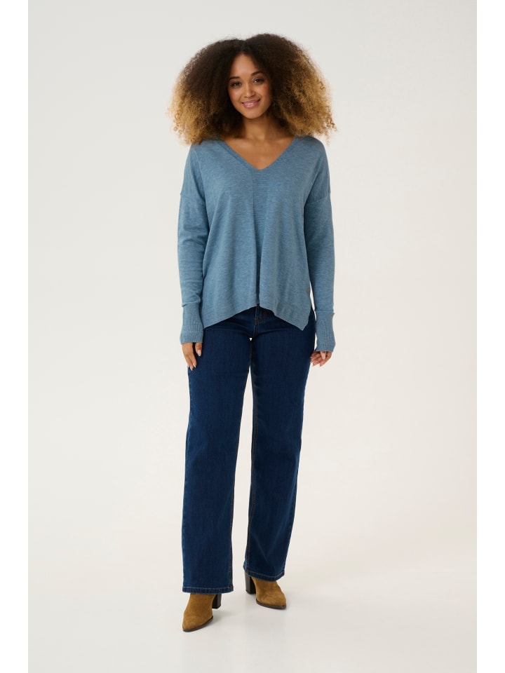 

Cream Вязаный свитер CRDela свободного кроя, цвет Blue Heaven Melange