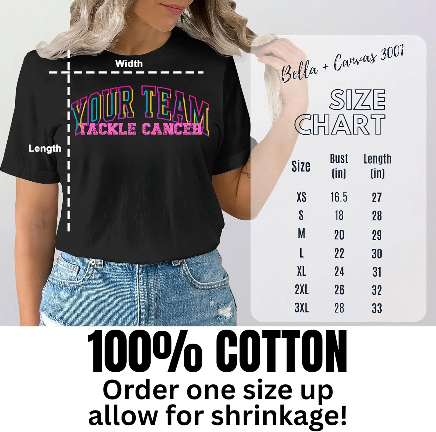 GENERIC Футболка Tackle Breast Cancer с розовой лентой - унисекс, одежда для поддержки осведомленности, подарок для спортивного фаната — фото 4