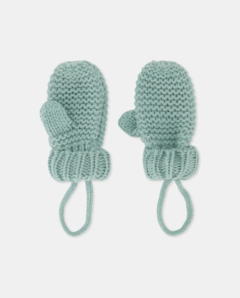 

Вязаные манжеты для координированного детского комплекта Baby El Corte Inglés, светло-зеленый