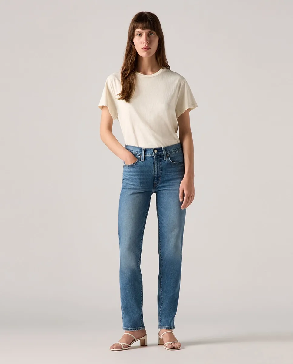 

Женские джинсы Vaquero recto 724 с высокой талией и прямыми штанинами Levi's, синий