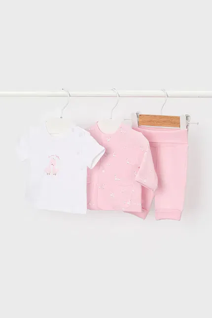 Детский спортивный костюм из трикотажа Mayoral Newborn, розовый