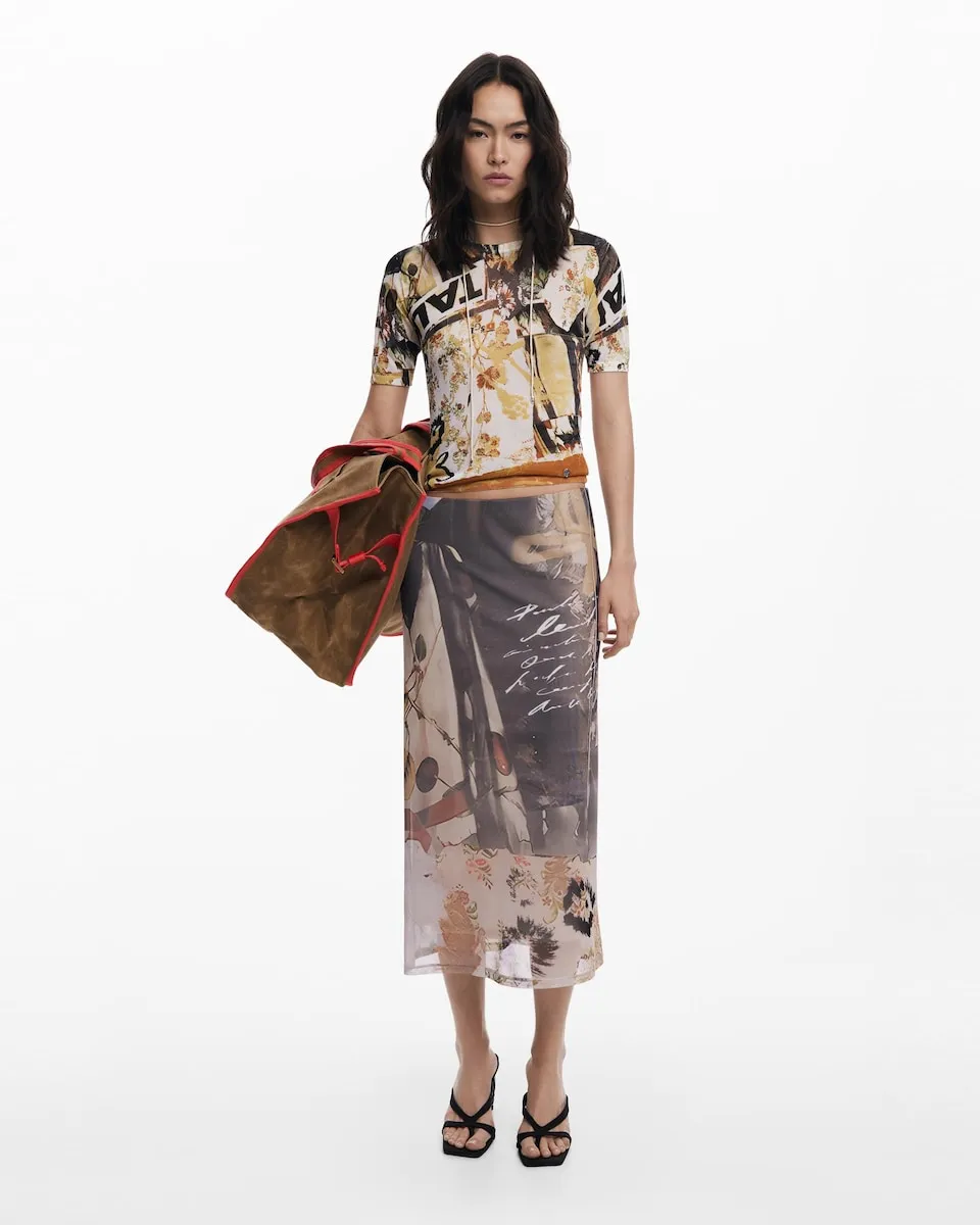 

Юбка из тюля коллаж Desigual, мультиколор