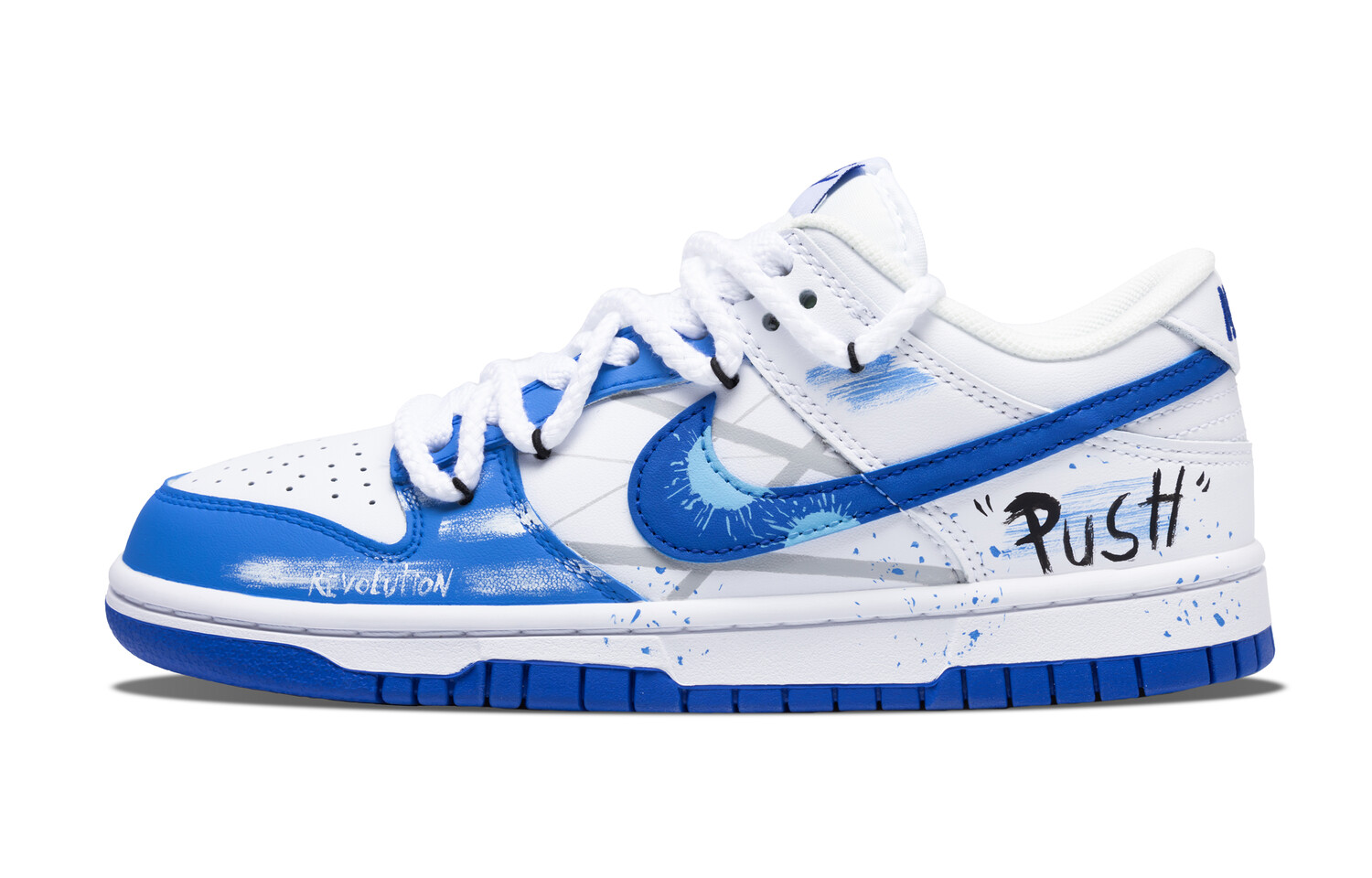 

Кроссовки Nike Dunk Skateboard Shoes Women's Low-Top Blue With White Lettering, Синий, Кроссовки Nike Dunk Skateboard Shoes Women's Low-Top Blue With White Lettering