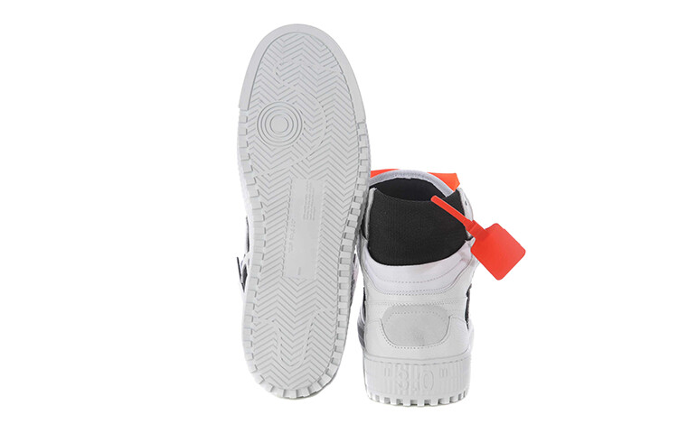 Кроссовки мужские Off-White Off-Court высокие, черный / белый / оранжевый — фото 3