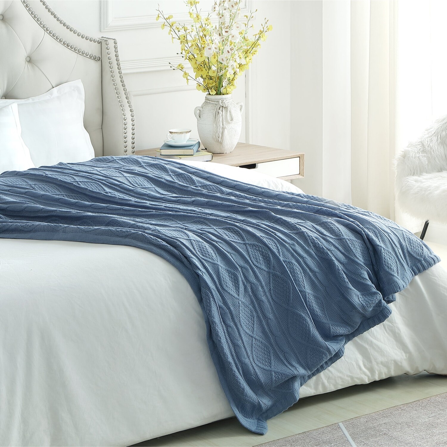 

Уютный плед Тайм Заим Cozy Tyme, цвет Light Blue