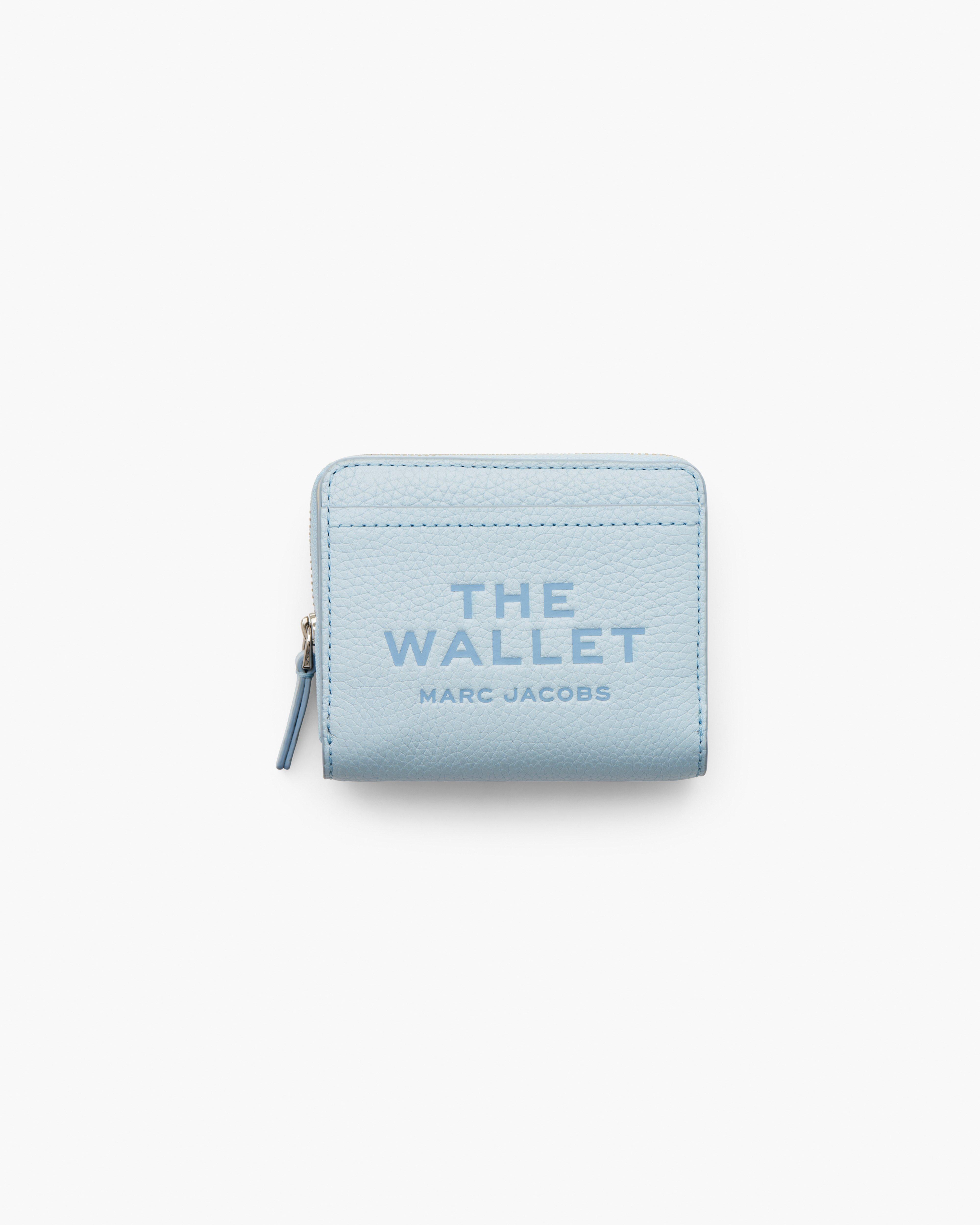 

Кожаный мини-компактный кошелек Marc Jacobs, цвет Cloud Blue