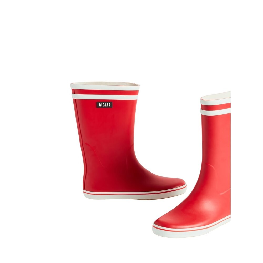 Сапоги женские резиновые Aigle Malouine 2 с логотипом, красный