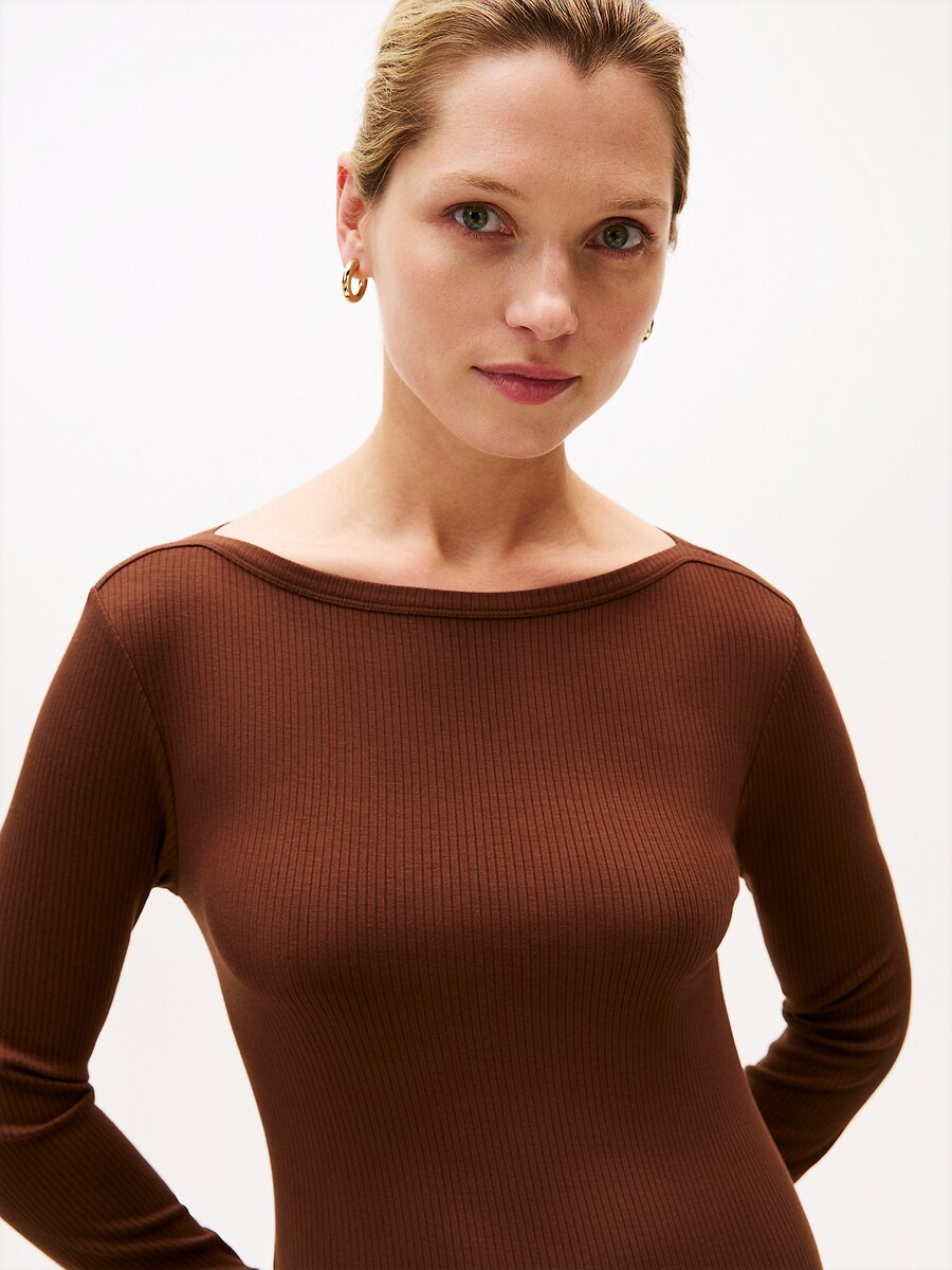 Макси платье TOMMY HILFIGER, Dark brown — фото 4