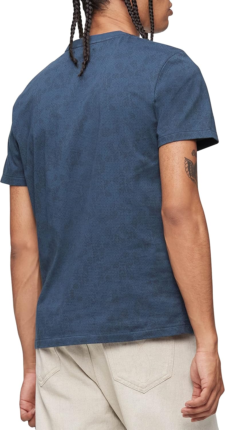 Мужская футболка Calvin Klein из гладкого хлопка с круглым вырезом и принтом, Ink — фото 2