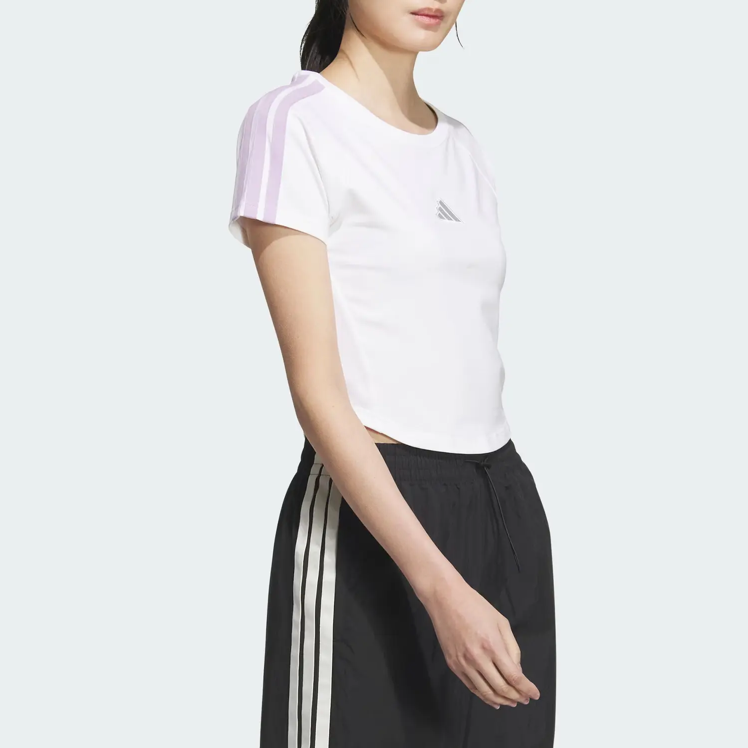 Adidas Футболка Women's White/Powder Plum Purple — фото 4
