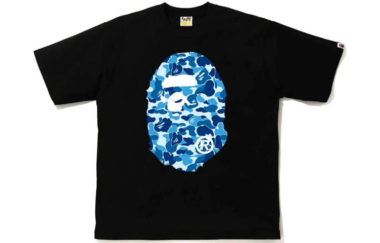

Футболка BAPE ABC Camo Big Ape Head Relaxed черного/синего цвета A Bathing Ape