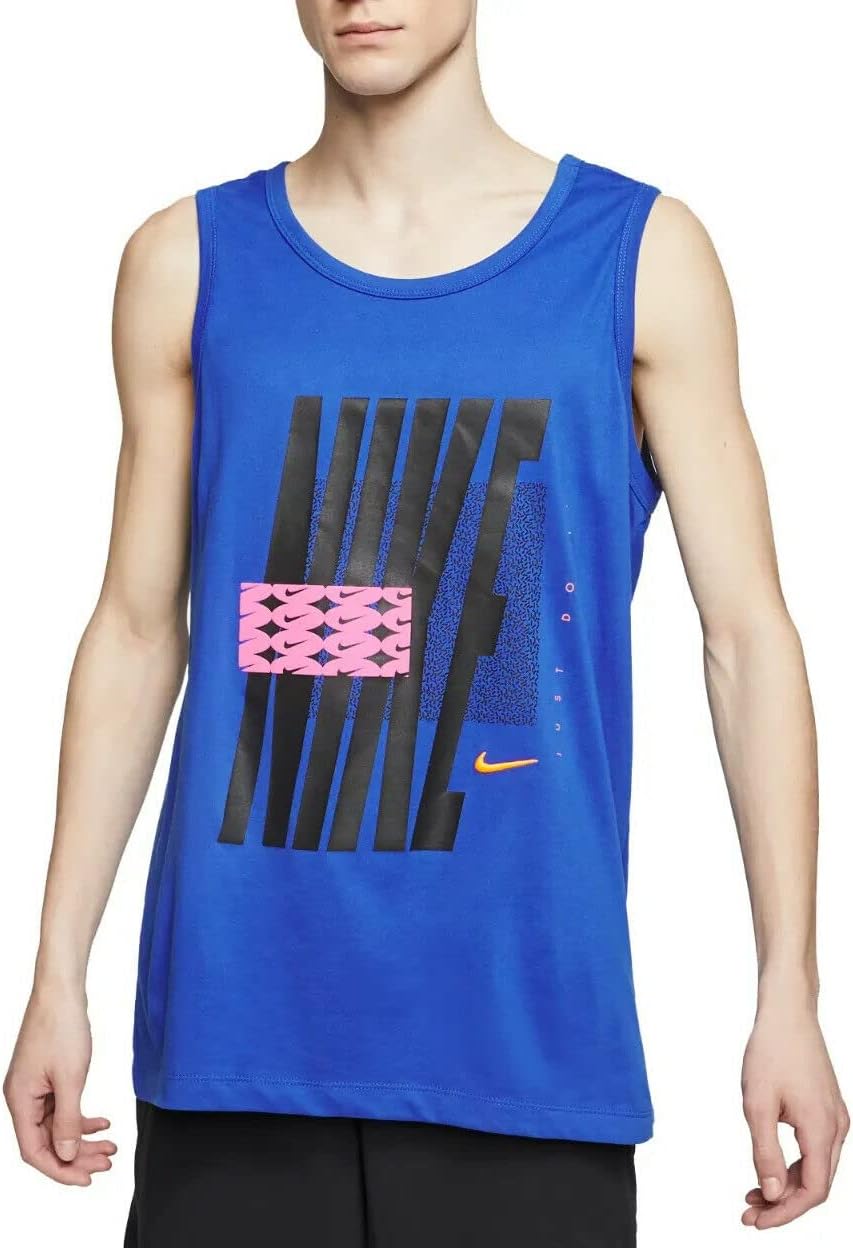

Мужская черная майка для бега Nike Dri-Fit, Game Royal