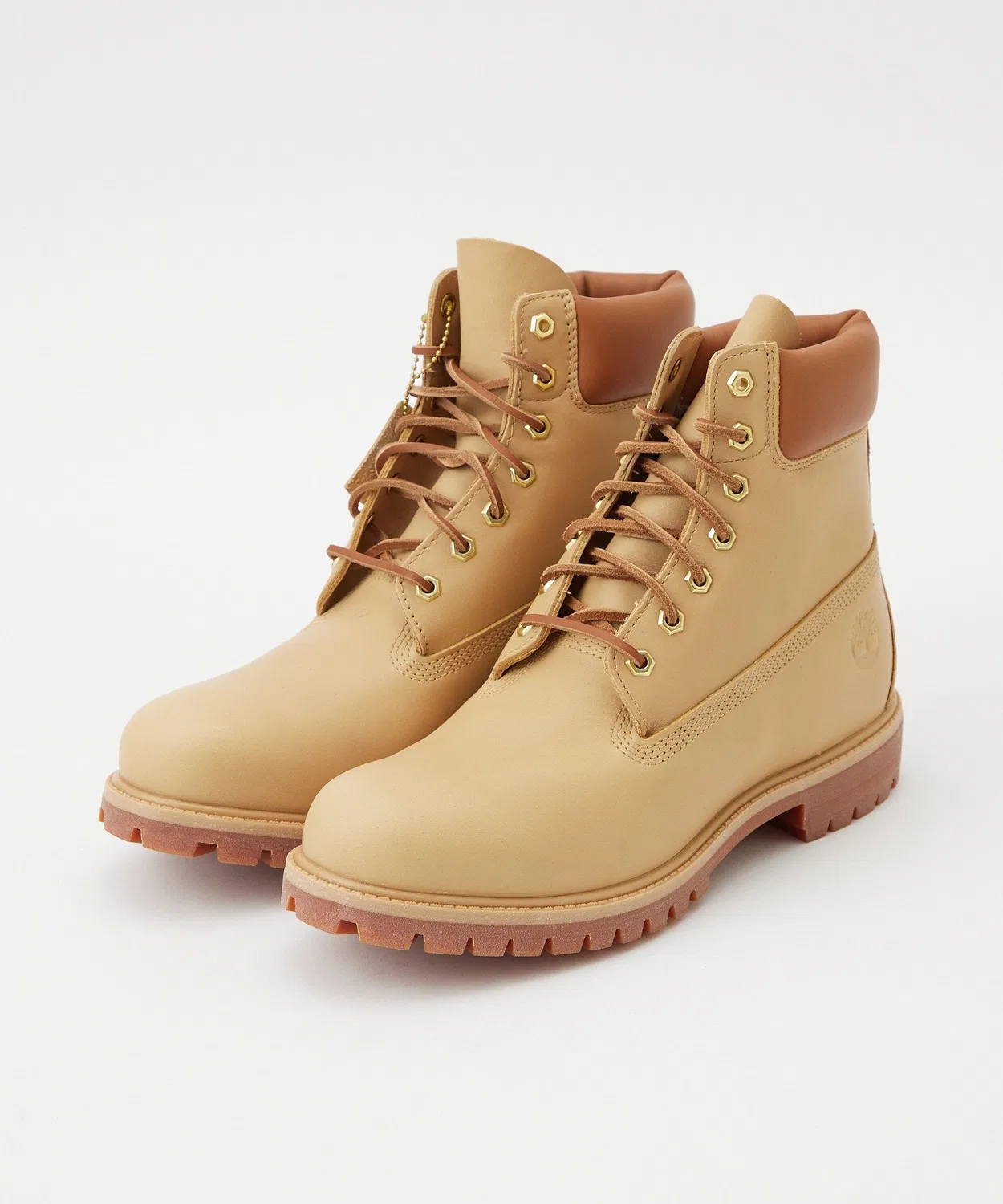 Ботинки Timberland Premium 6 дюймов водонепроницаемые, кожа, бежевые