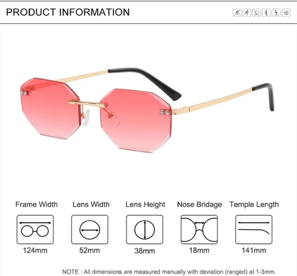 

Женские солнцезащитные очки 2027 года: нестандартная форма, безободковые солнцезащитные очки Polygon в маленькой оправе, защита от ультрафиолета UV400 MTZJH, C05