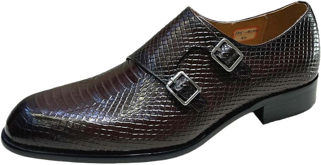 

Мужские лоферы Santimon с ремешком-монком - формальная обувь для делового стиля, свадеб и особых случаев, Coffee