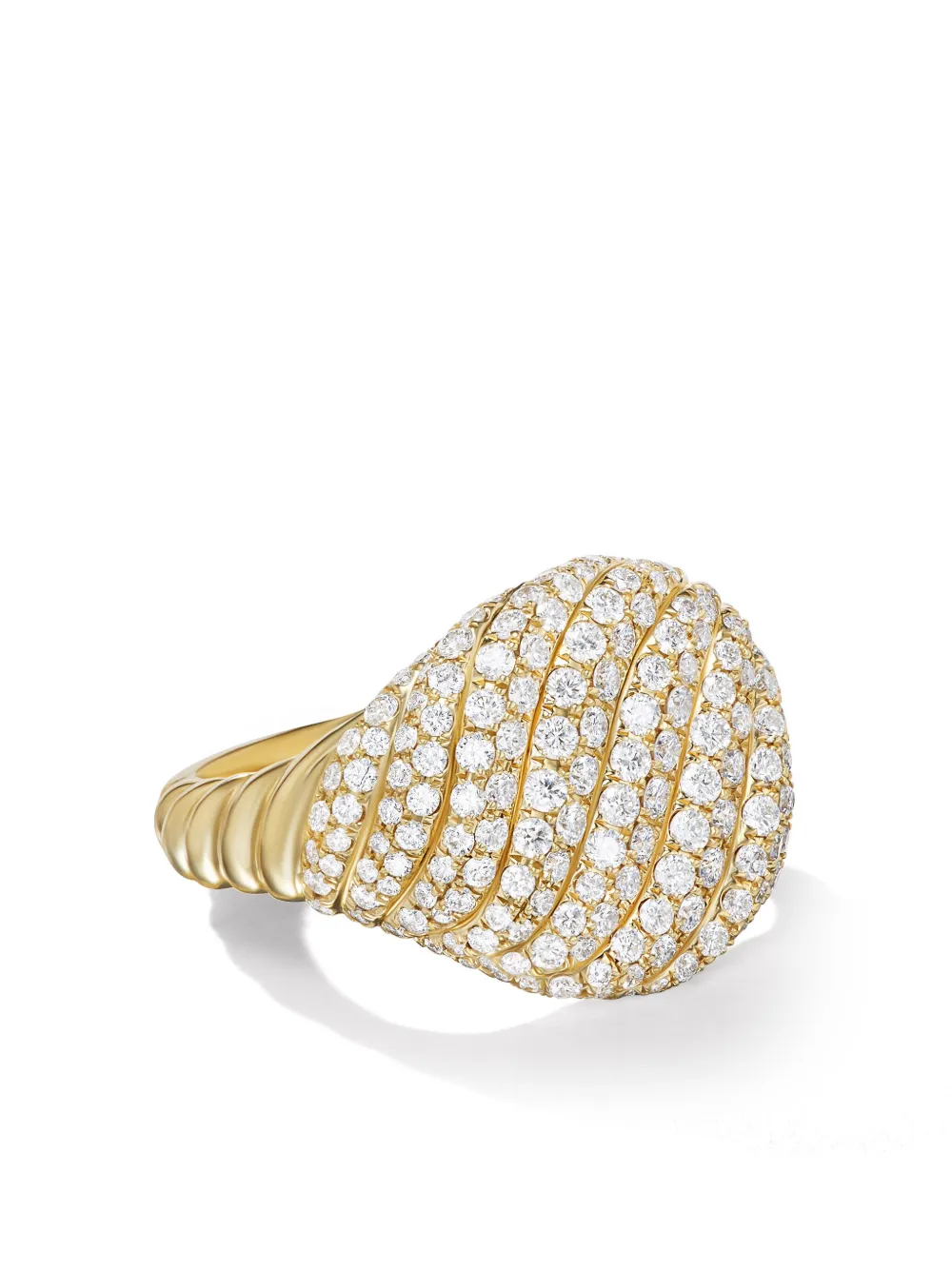

Кольцо Sculpted Cable из желтого золота с бриллиантами David Yurman, золотой