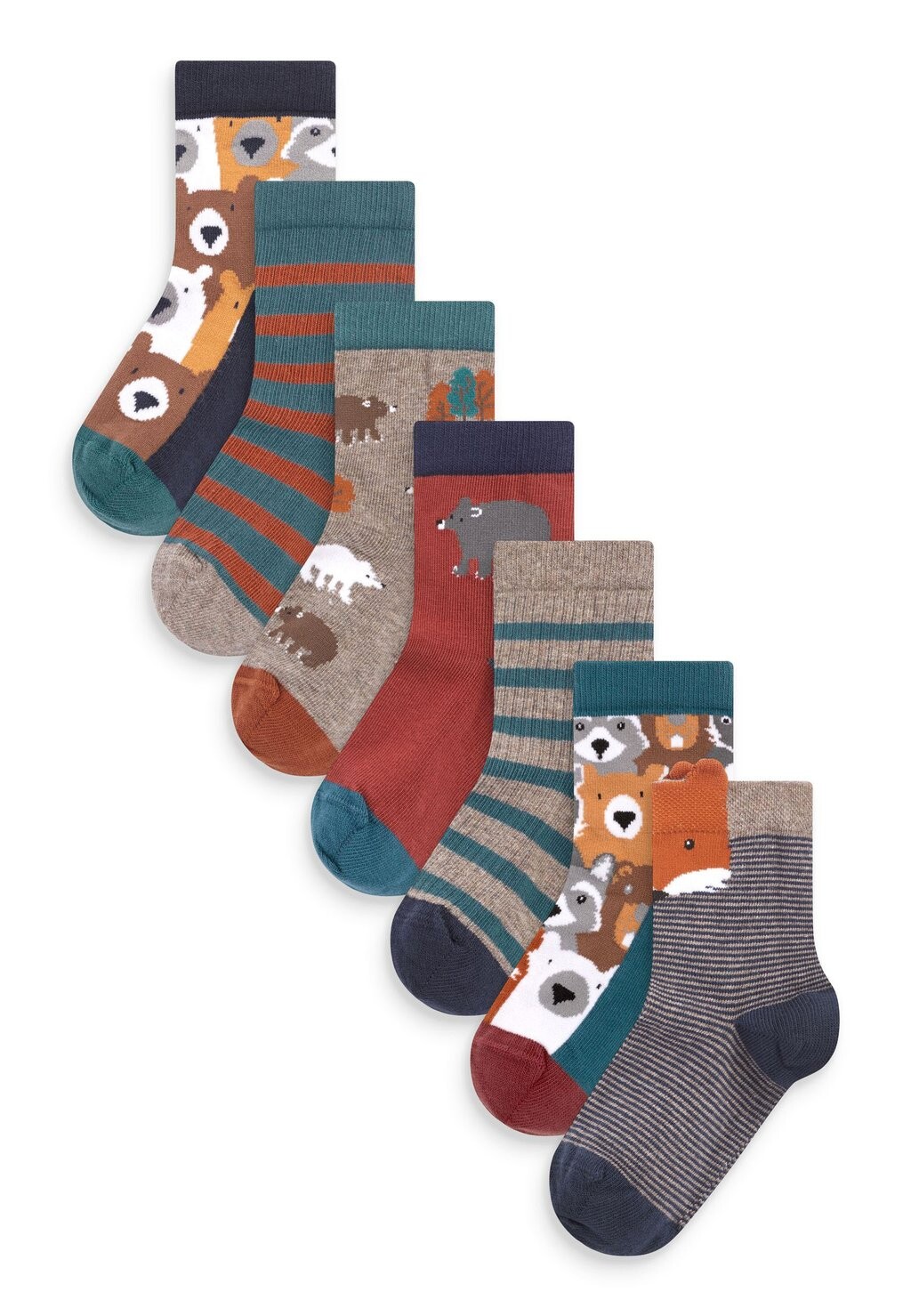 

Носки RICH 7 PACK Next, цвет brown animal stripe