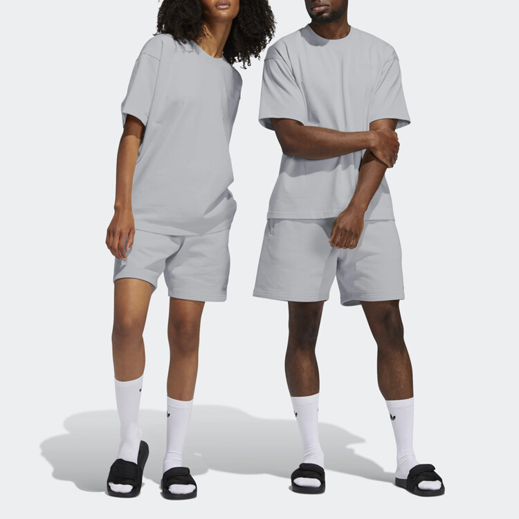 Повседневные шорты унисекс светло-серые Adidas Originals, серый — фото 3
