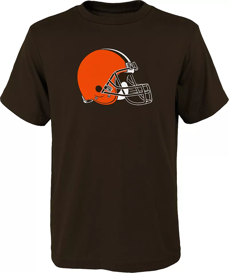 

Одежда команды НФЛ Молодежная коричневая футболка с логотипом команды Cleveland Browns NFL Team Apparel