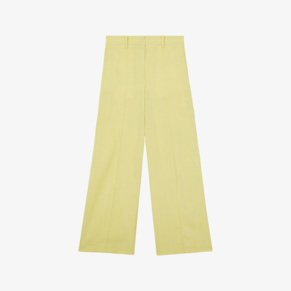 

Брюки Alecia широкого кроя из костюмной ткани Reiss, цвет lemon