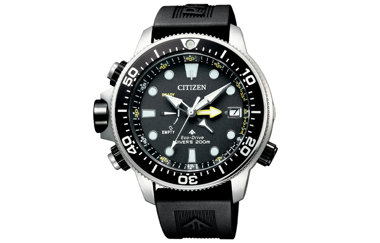 

CITIZEN Часы Promaster Collection Solar Quartz Movement Stainless Steel Strap Watch Men's Watch Black Dial BN2036 14E, Black Dial