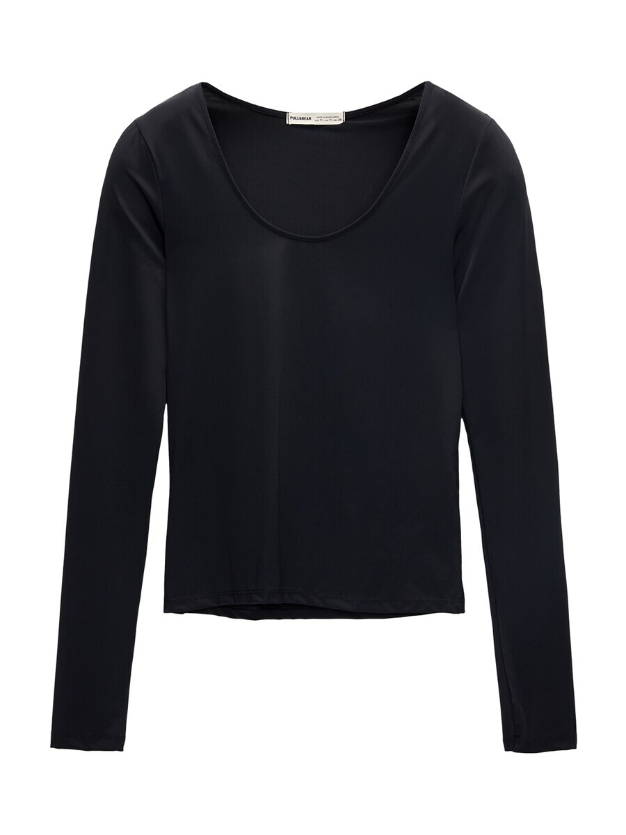 

Лонгслив Pull&Bear, черный