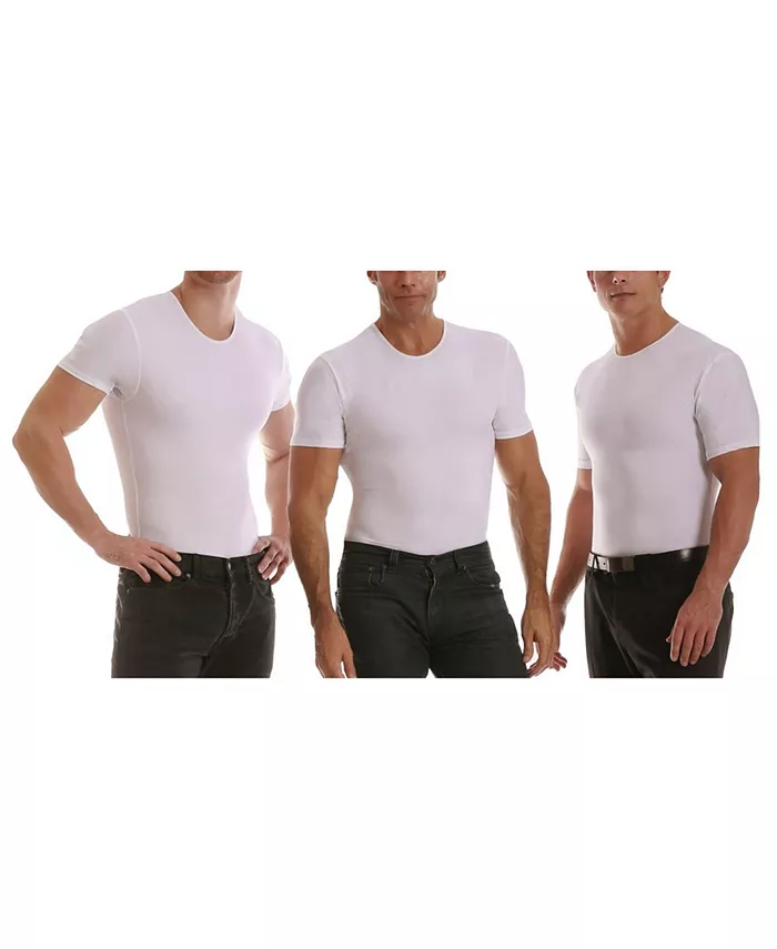 

Insta Slim Мужские компрессионные футболки с коротким рукавом и круглым вырезом, 3 шт Instaslim, белый