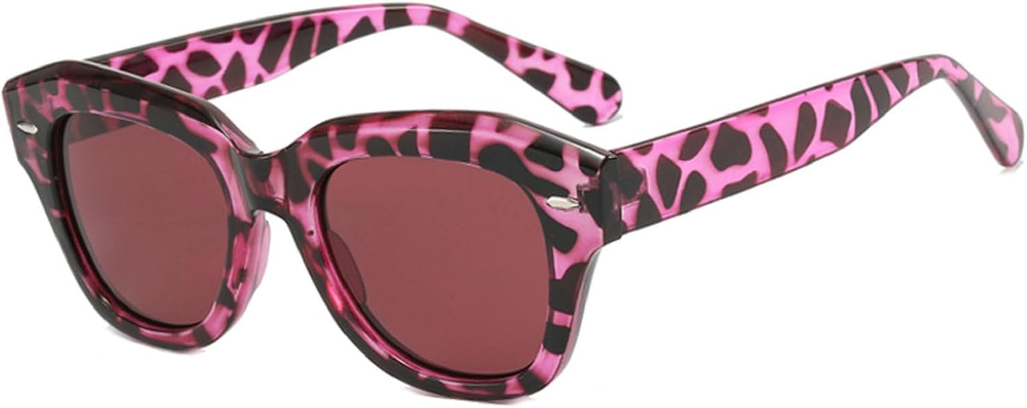 

Ретро-солнцезащитные очки «кошачий глаз» для женщин, защита от УФ-излучения UV400, модные, с заклепками, в стиле панк, мужские солнцезащитные очки 4869 Melrose, Purple Amber