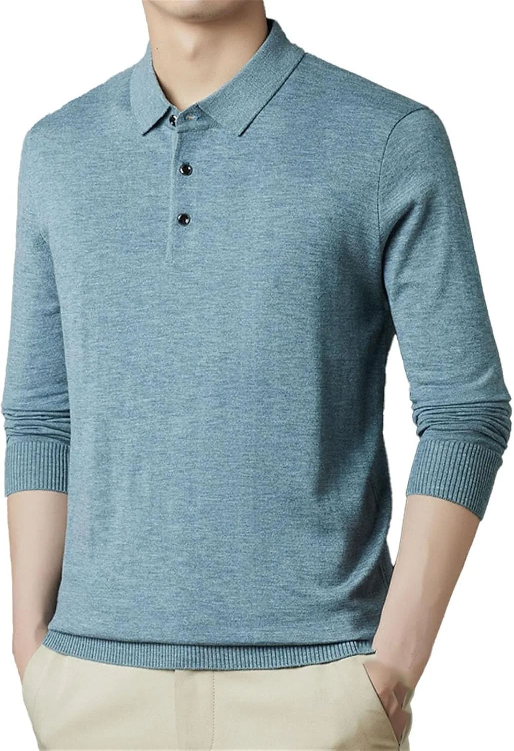 

Весенне-осенний мужской свитер с воротником CXLCZNKG