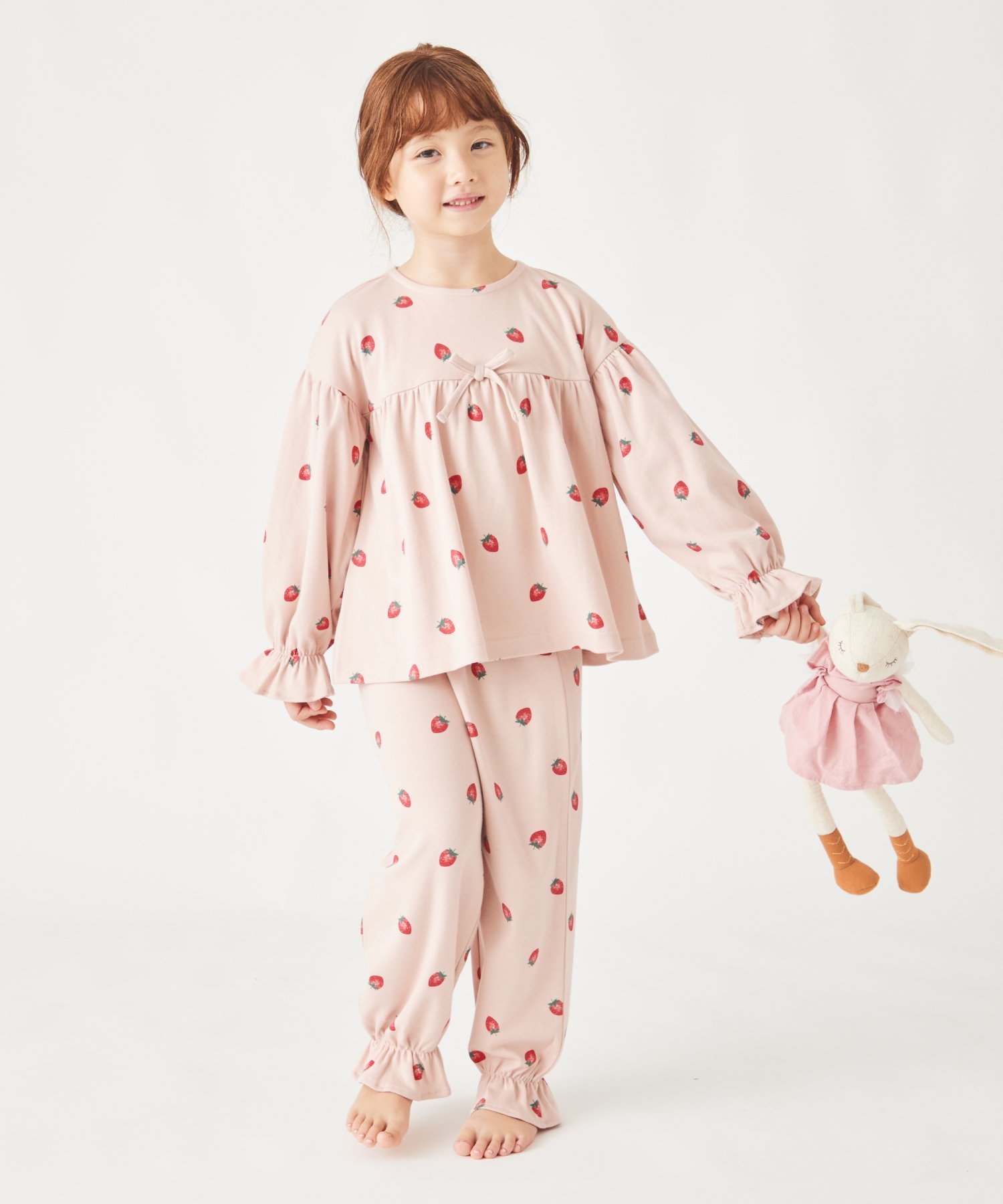 Девичья домашняя одежда с принтом по всей поверхности Ever Closet, Pink Strawberry