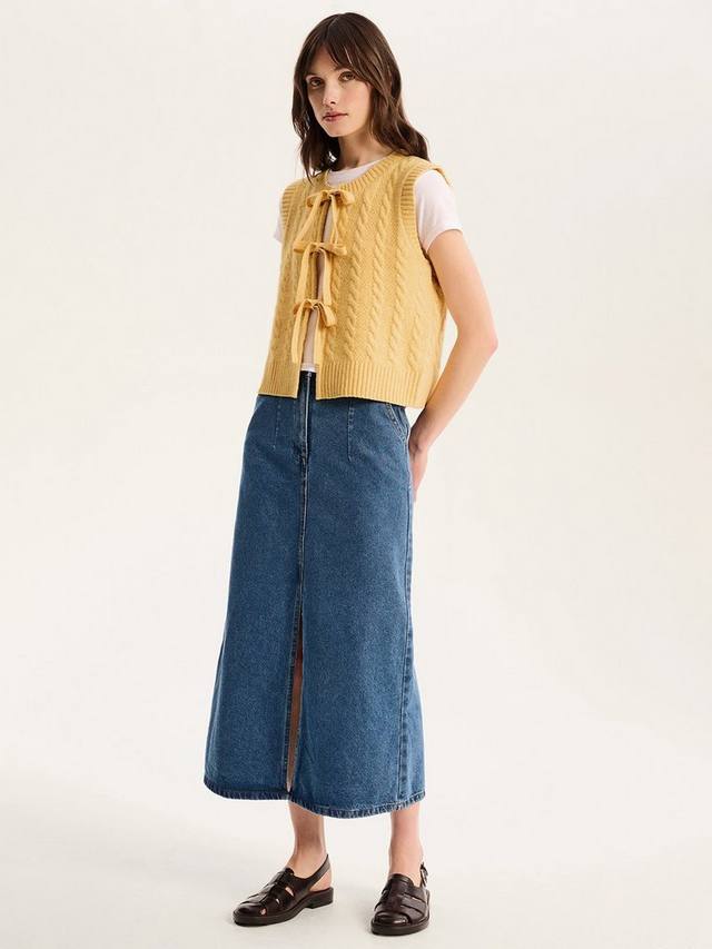 

Джемпер Jacob без рукавов кабельной вязки OMNES, Yellow