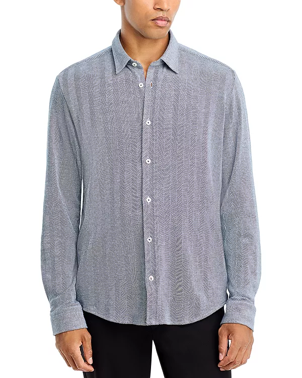 

Рубашка-Поло Roan Kent приталенного кроя на пуговицах в повседневном стиле Boss, синий