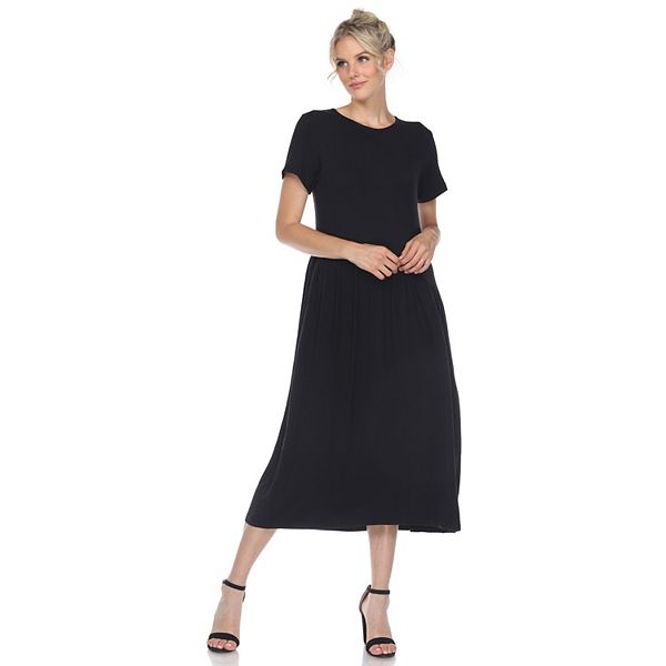 

Женское платье макси с коротким рукавом Wm Fashion, Black